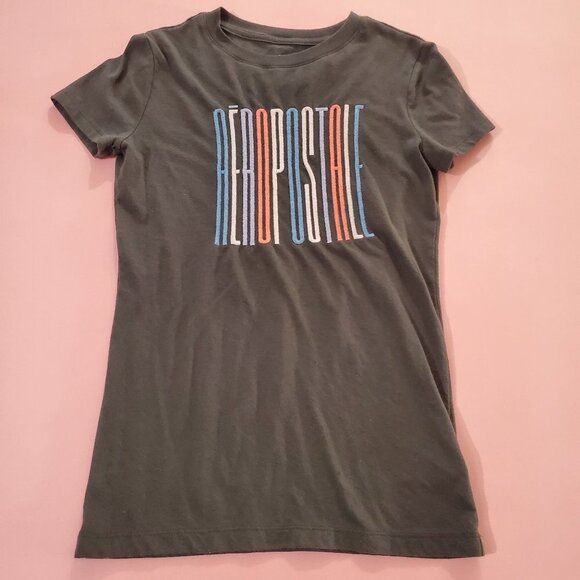 💕 Aeropostale Pastel Embroidered Short Sleeve Shirt 💕 - Picture 1 of 9